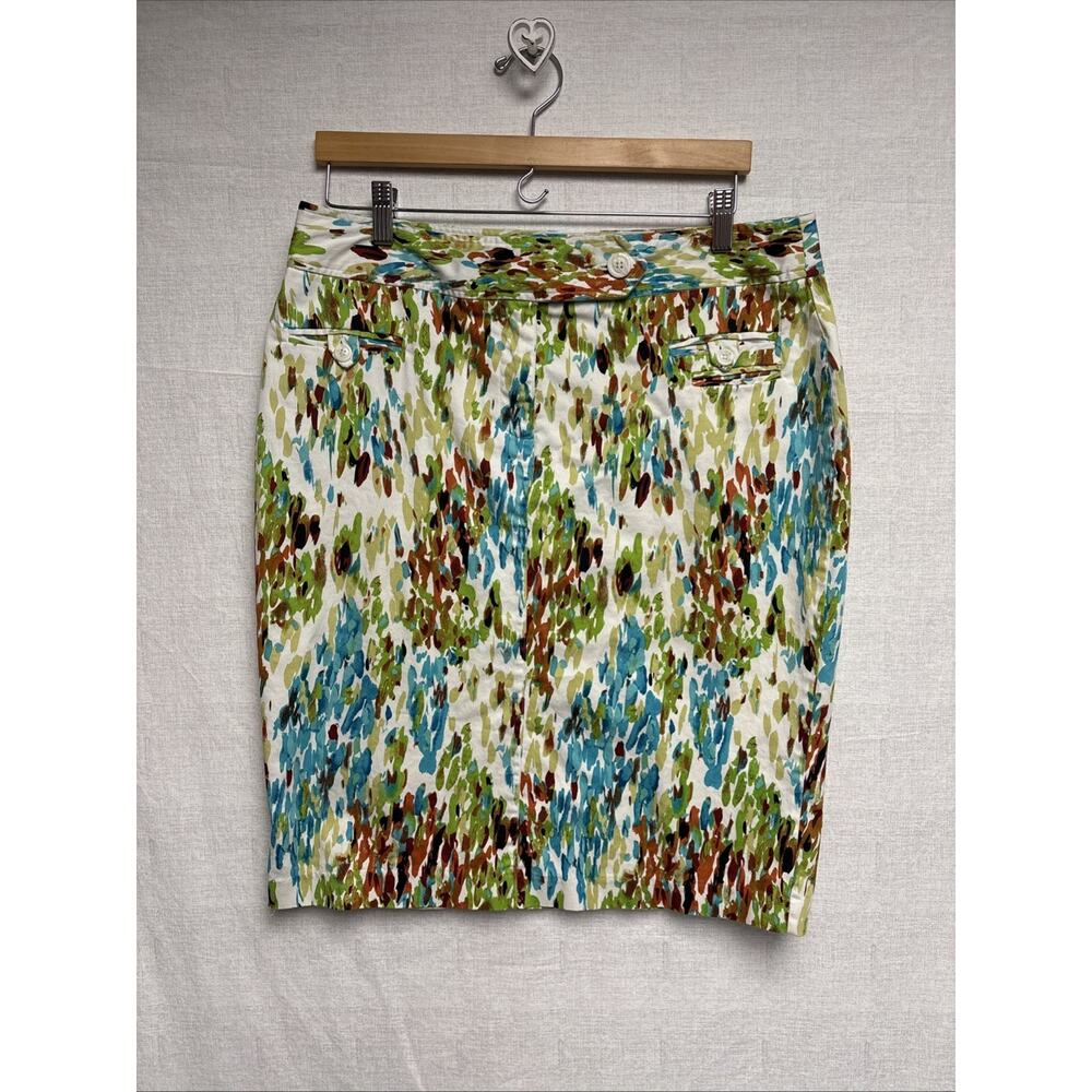 DFA New York 2 Pc Blue Ruffled Top & Multicolor Skirt - Size 14 - Picture 9 of 16